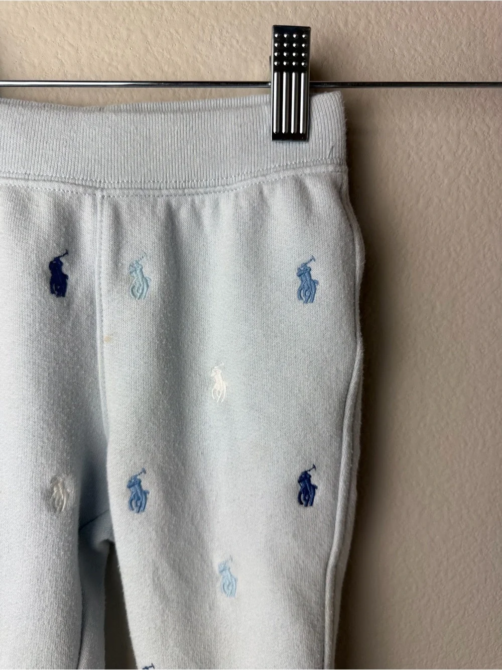 Ralph Lauren Light Blue Polo Pony Embroidered Joggers